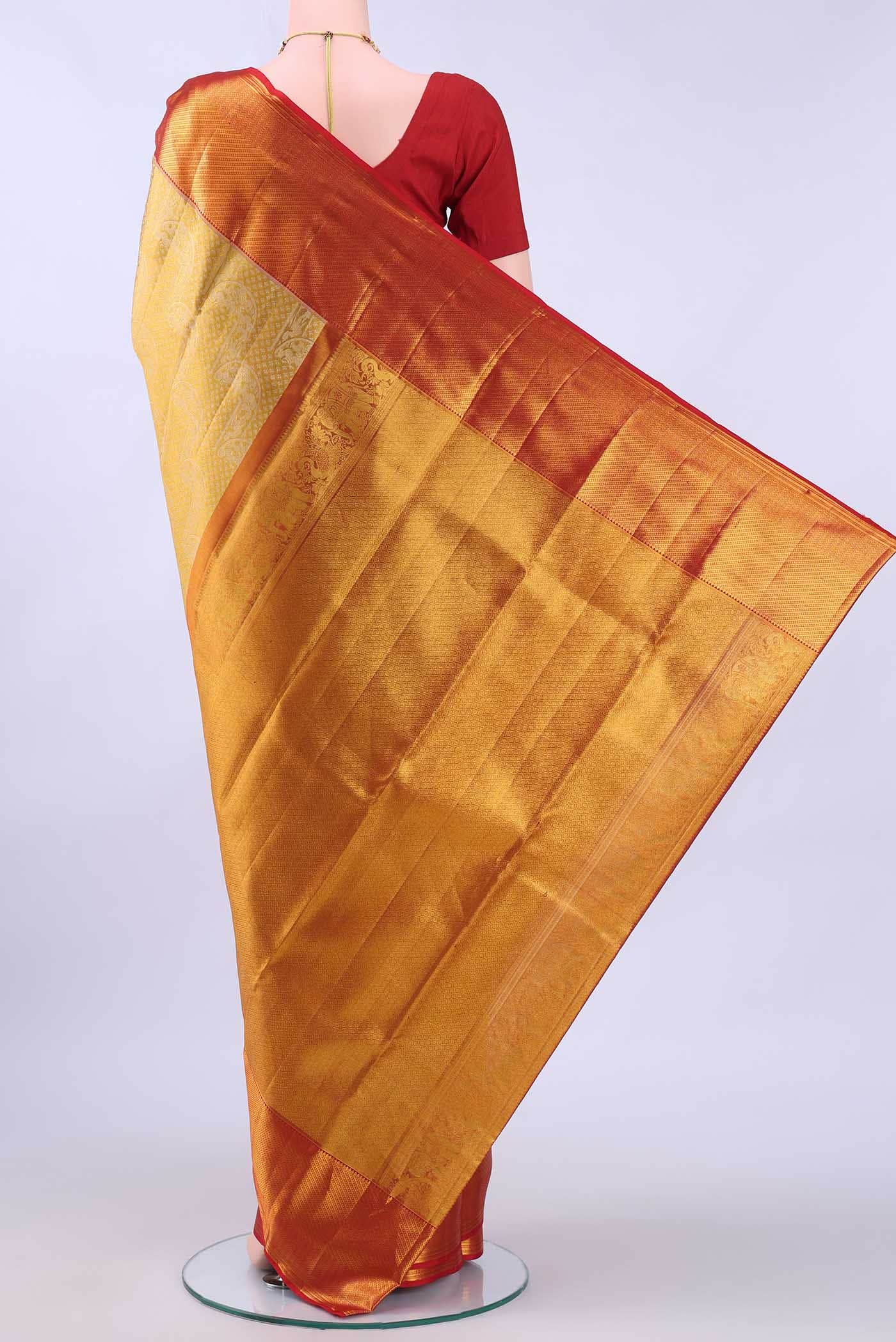 Gold Kanchipuram Silk Saree