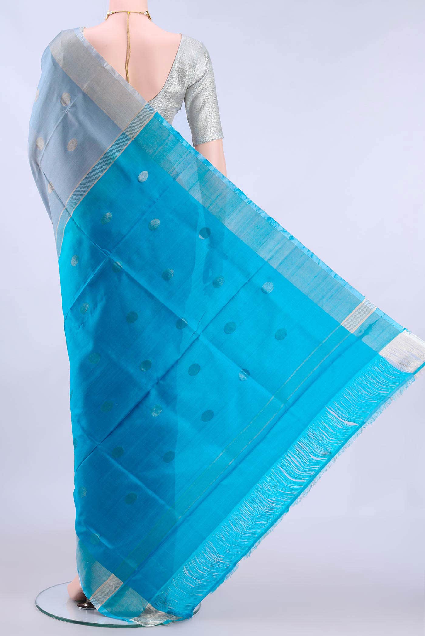 Grey Uppada Silk Saree