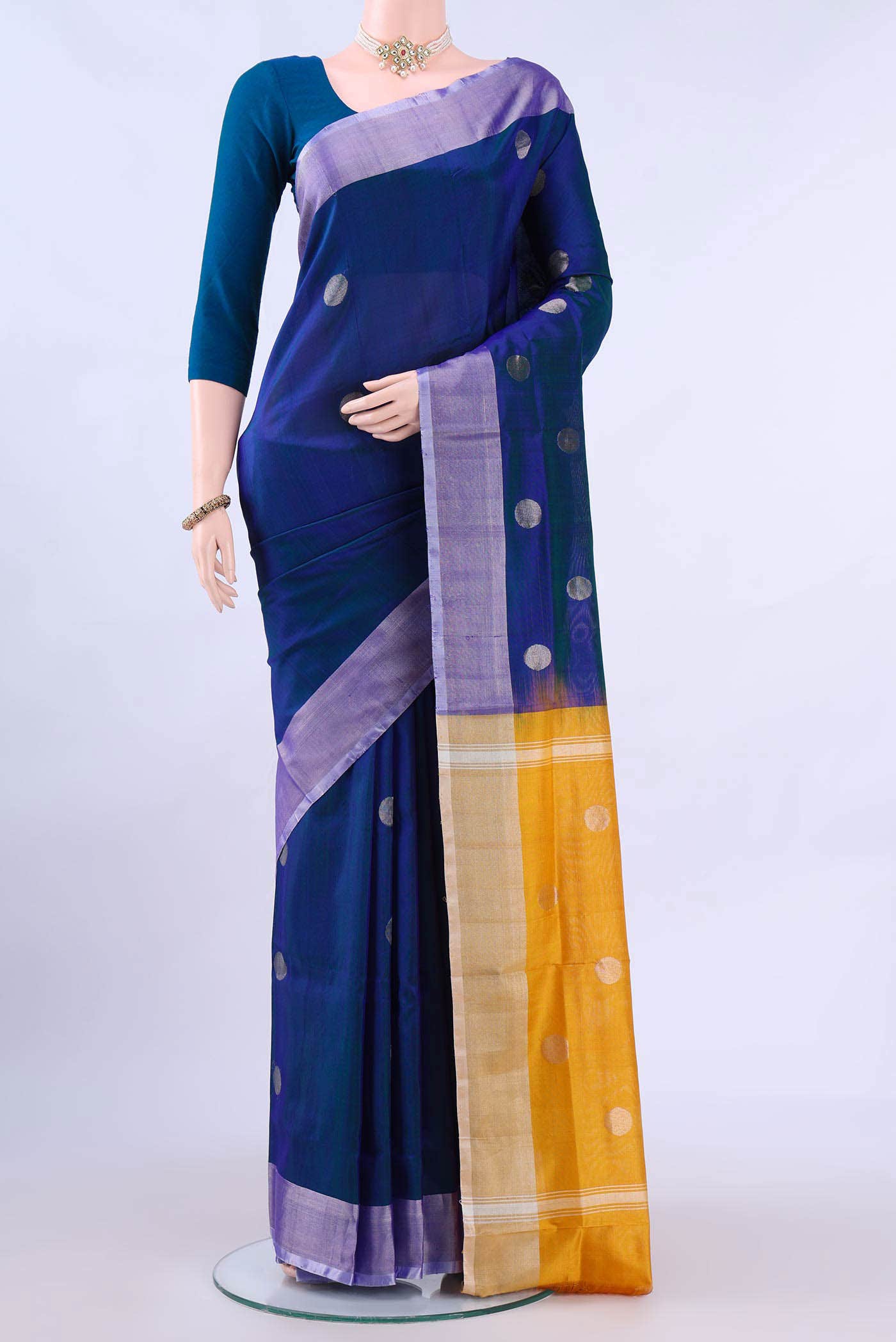 Turquoise Uppada Silk Saree