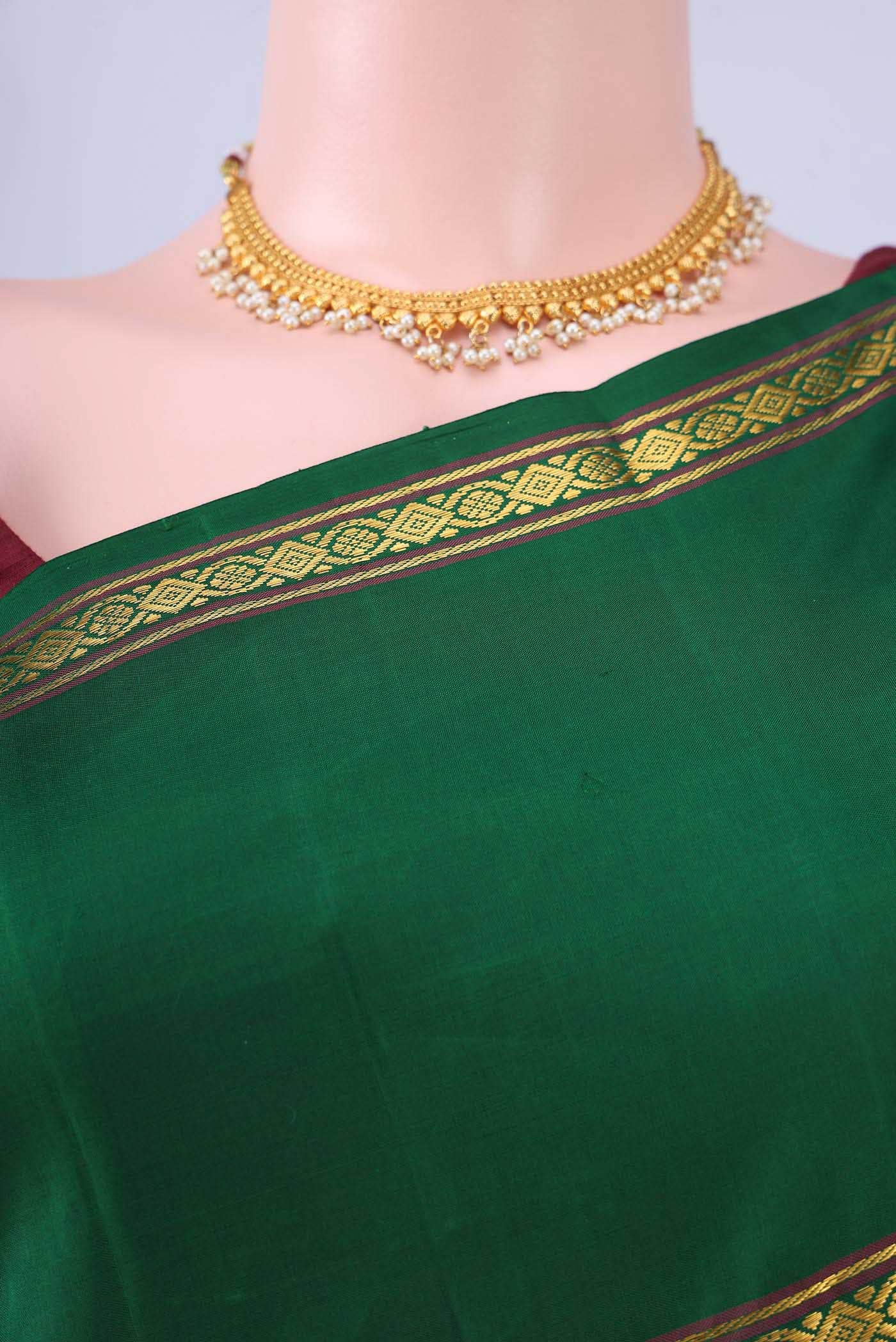 Pure Silk Pure Zari Mustard Kanchipuram Saree