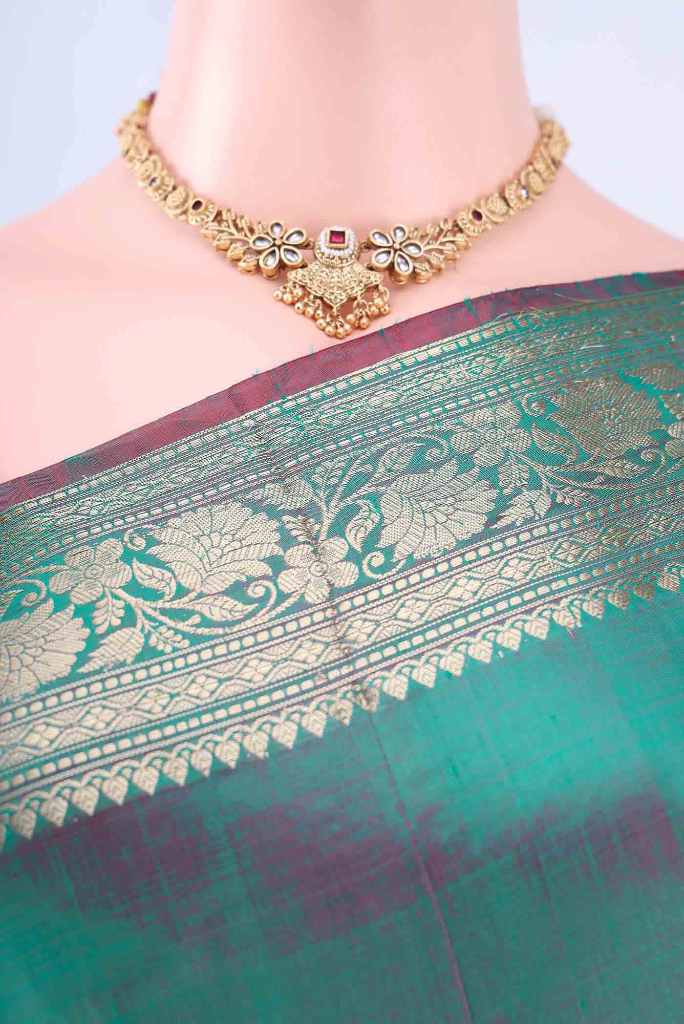 Light Green Banarasi Katan Silk Saree