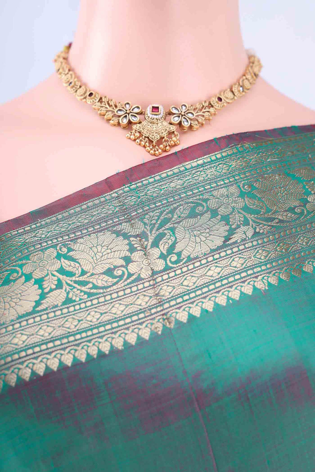 Light Green Banarasi Katan Silk Saree