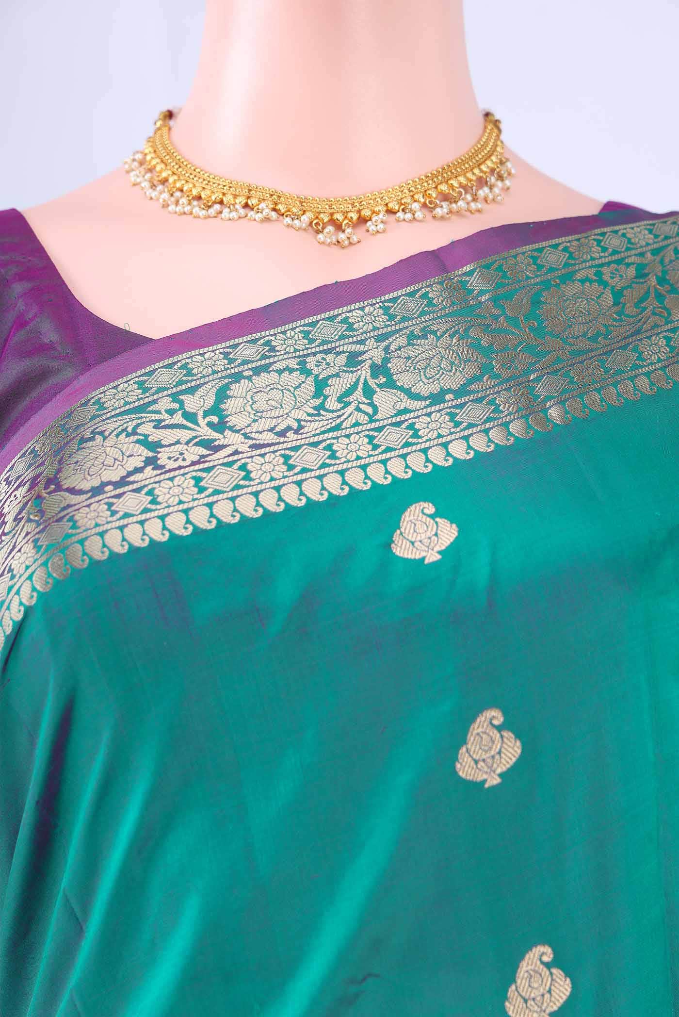 Light Blue Banarasi Katan Silk Saree