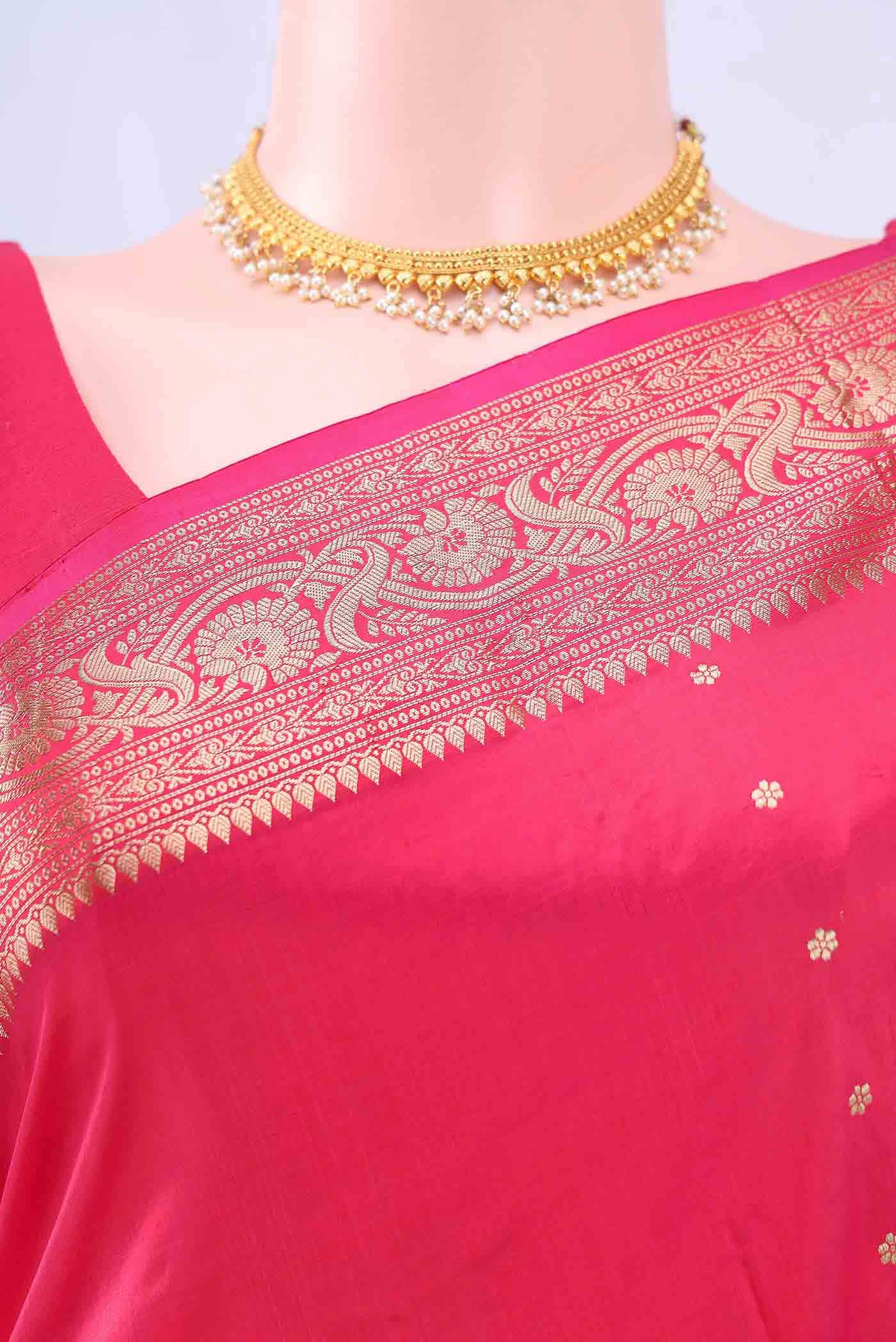 Imperial Red Banarasi Katan Silk Saree