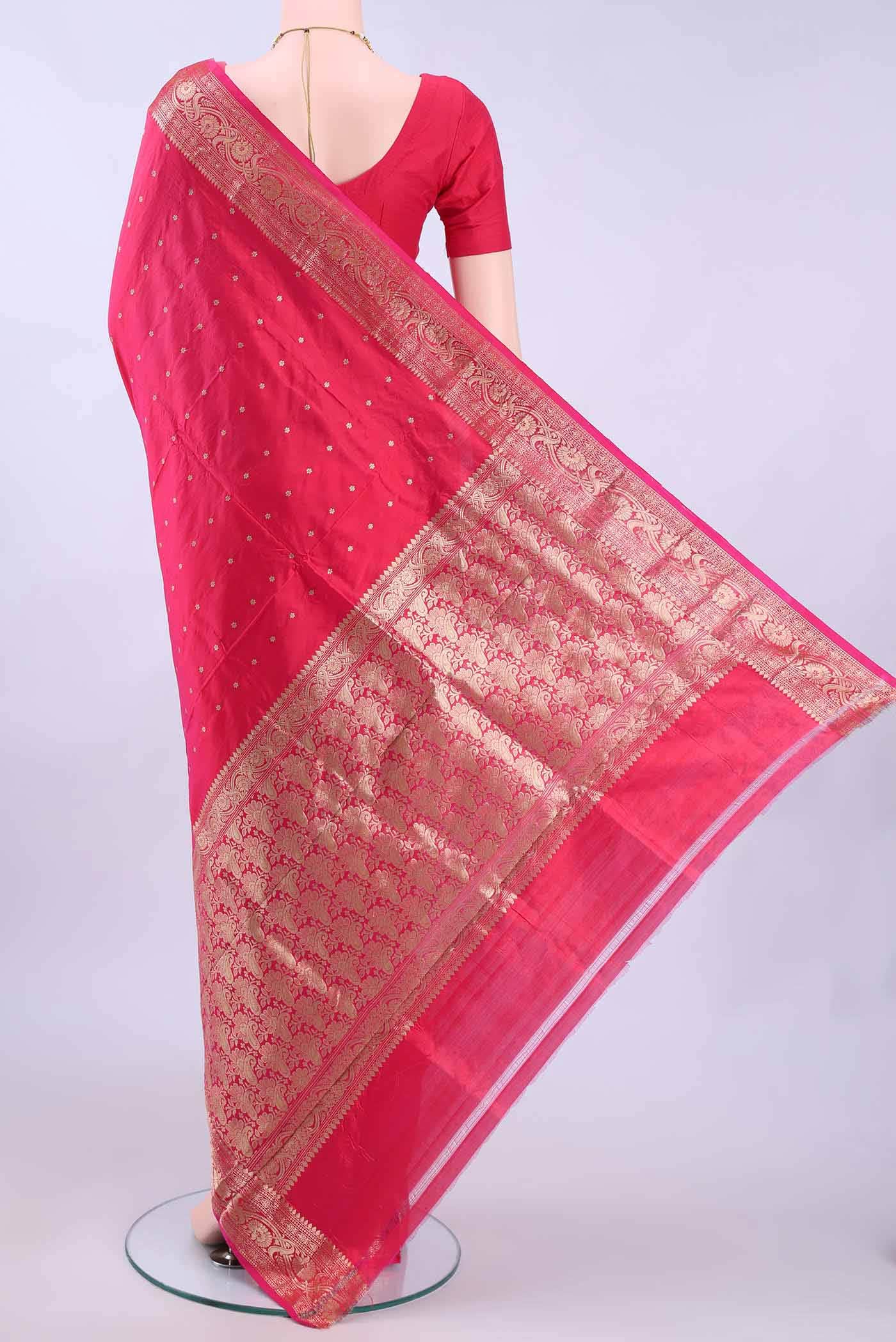 Imperial Red Banarasi Katan Silk Saree
