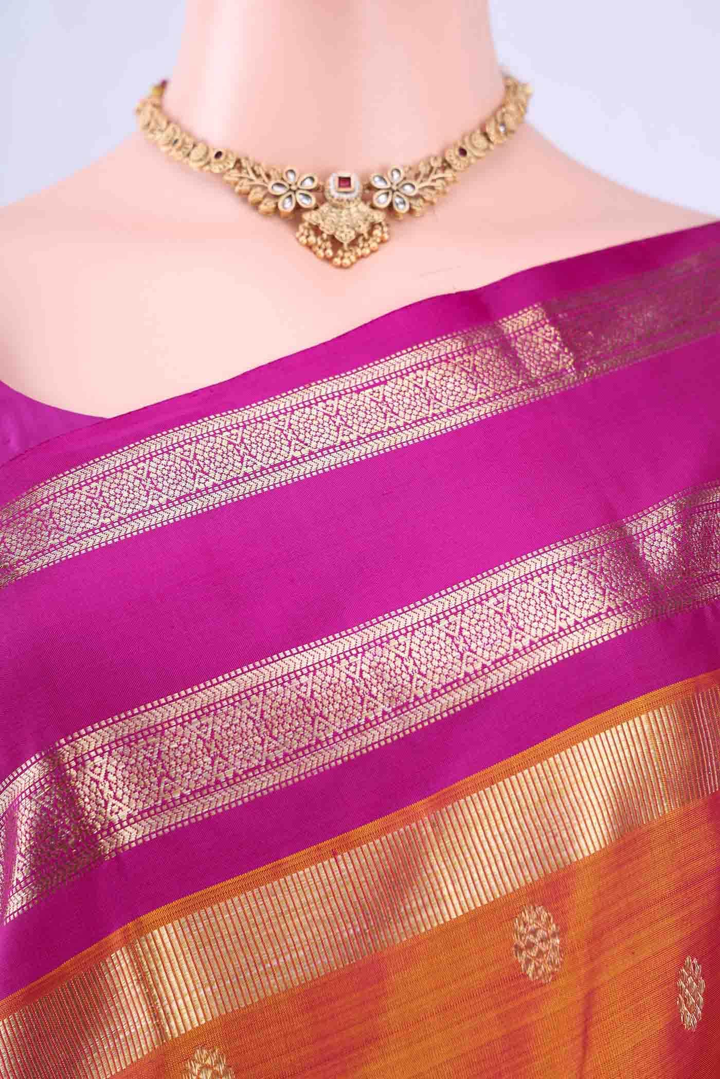 Rust Nangavalli Silk [ Salem ] Saree