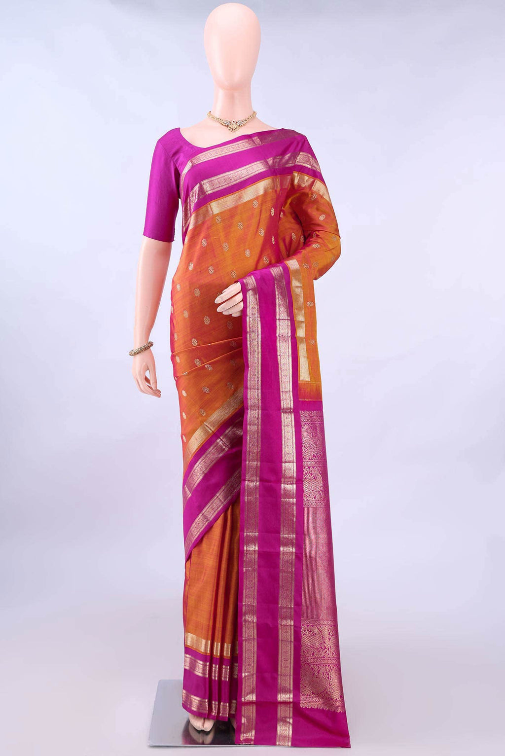 Rust Nangavalli Silk [ Salem ] Saree