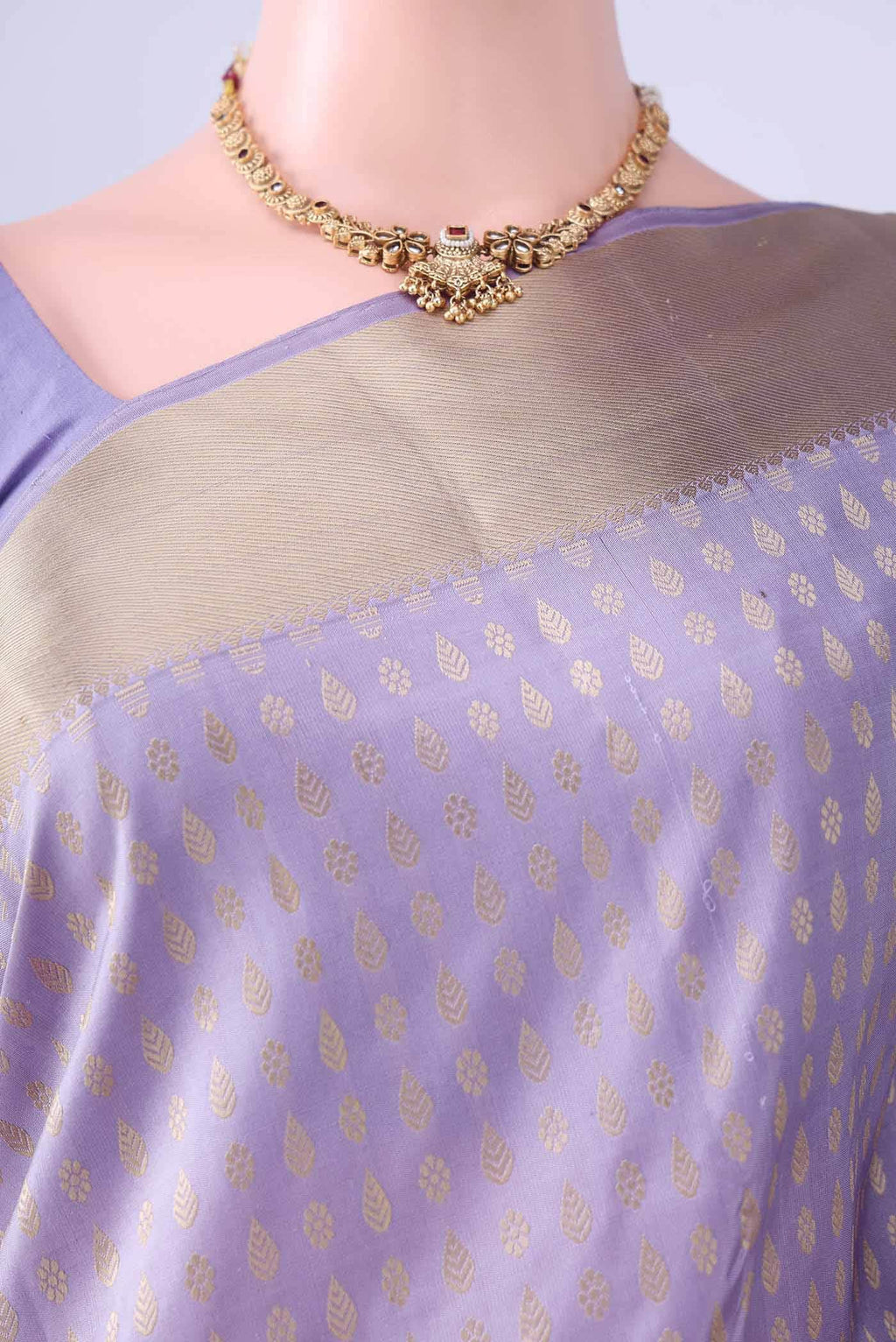 Purple Kanchipuram Silk Saree