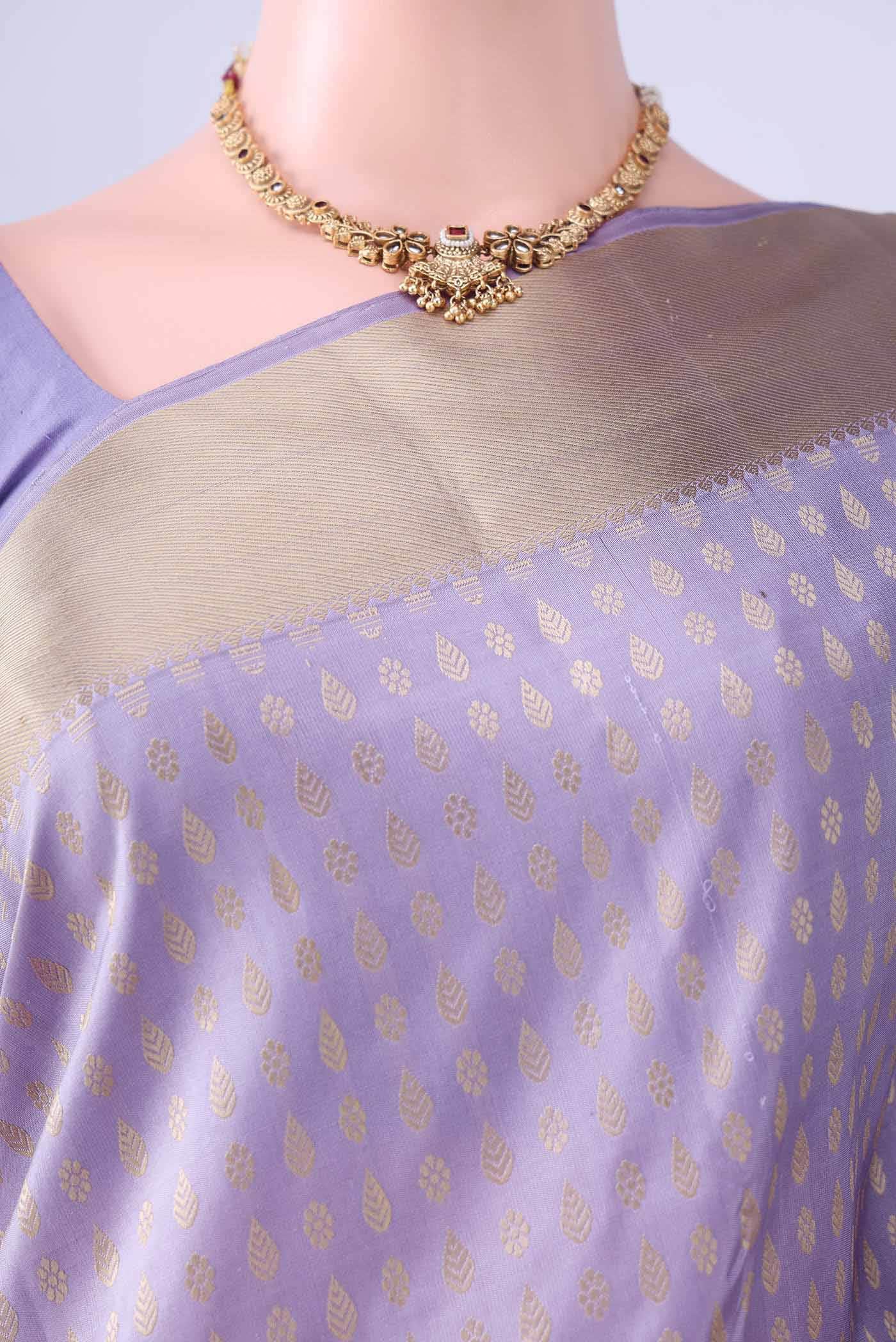 Purple Kanchipuram Silk Saree