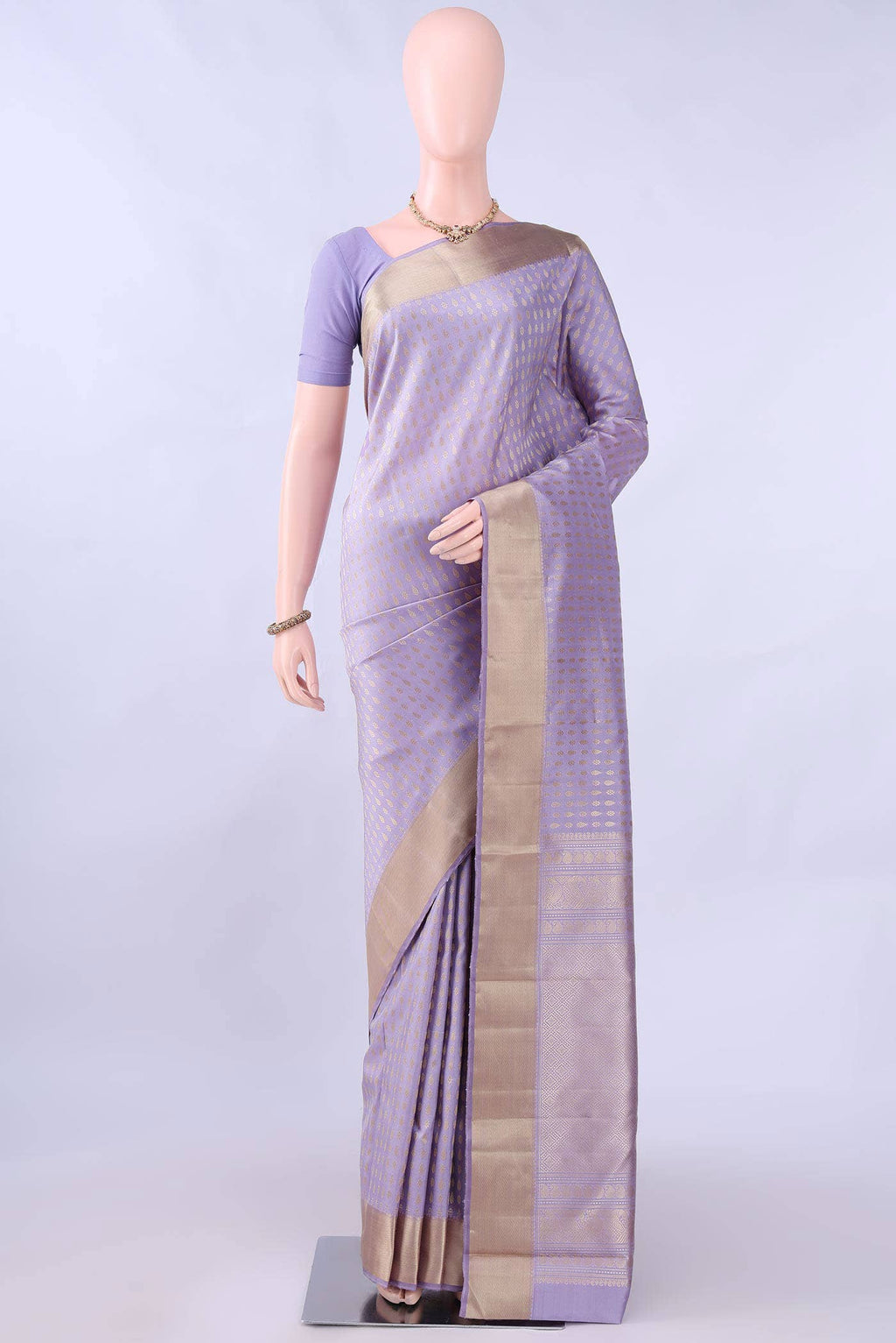 Purple Kanchipuram Silk Saree