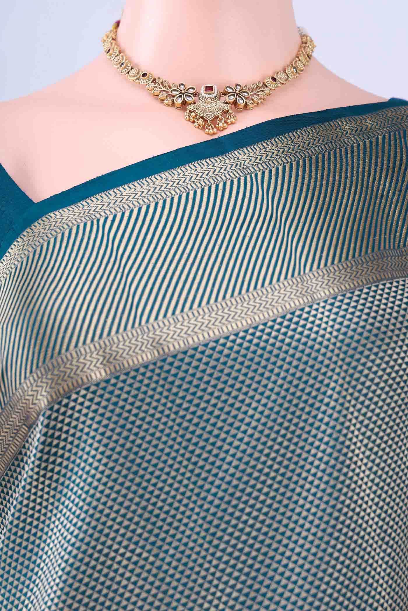 Blue Kanchipuram Silk Saree