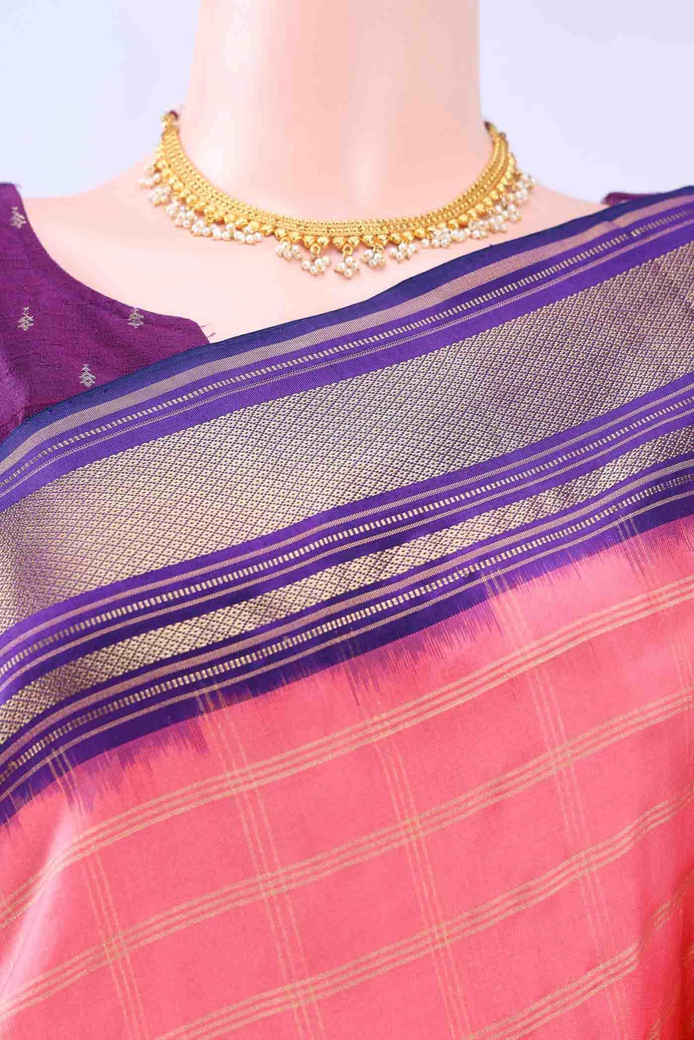 multi Dual Tone Pochampally Silk Saree