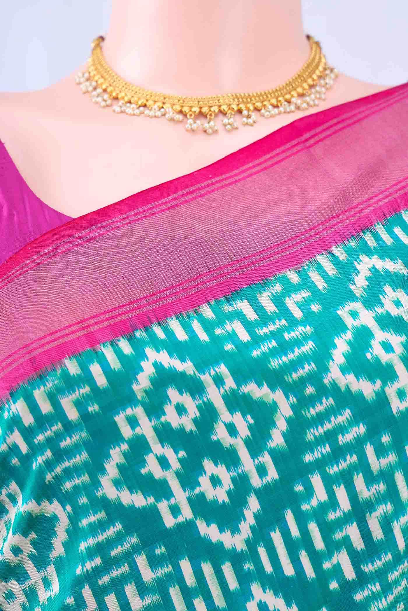 multi Dual Tone Pochampally Silk Saree