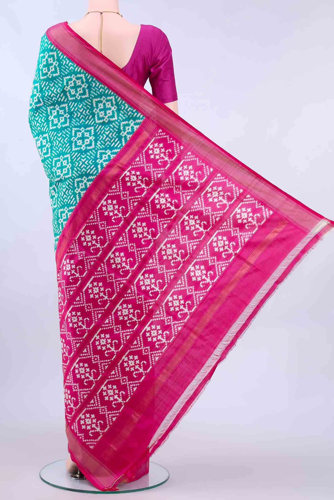 multi Dual Tone Pochampally Silk Saree