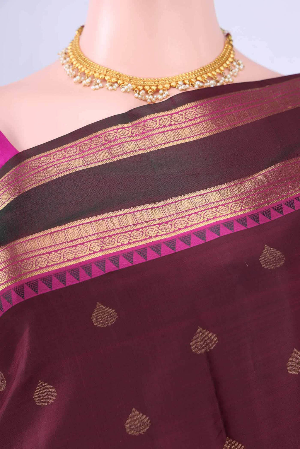 Maroon Nangavalli Silk [ Salem ] Saree