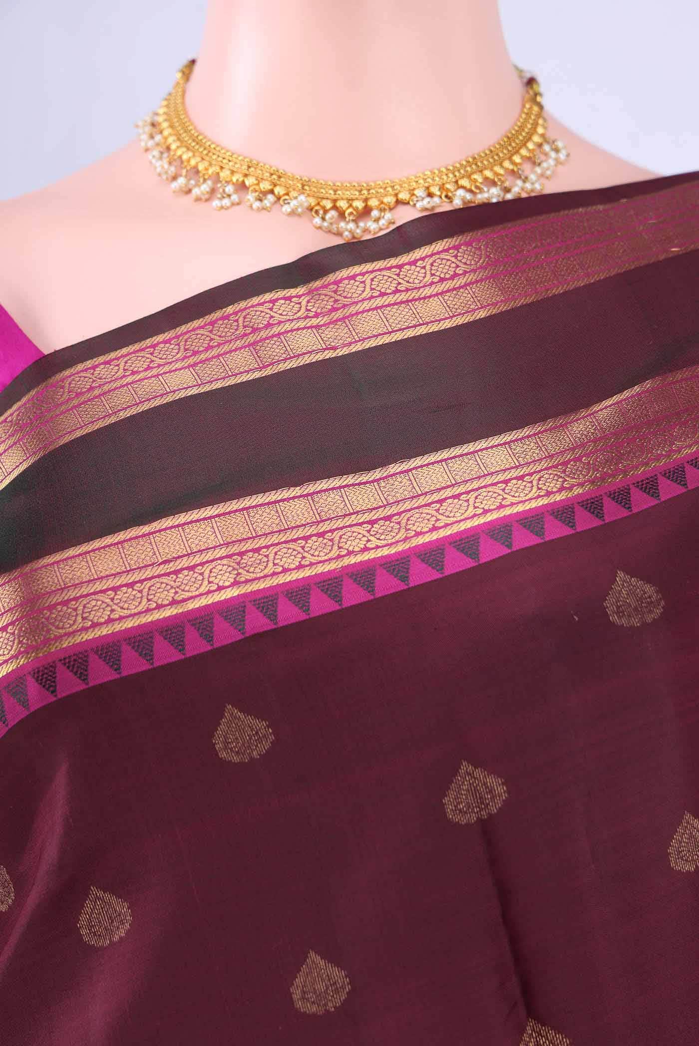 Maroon Nangavalli Silk [ Salem ] Saree