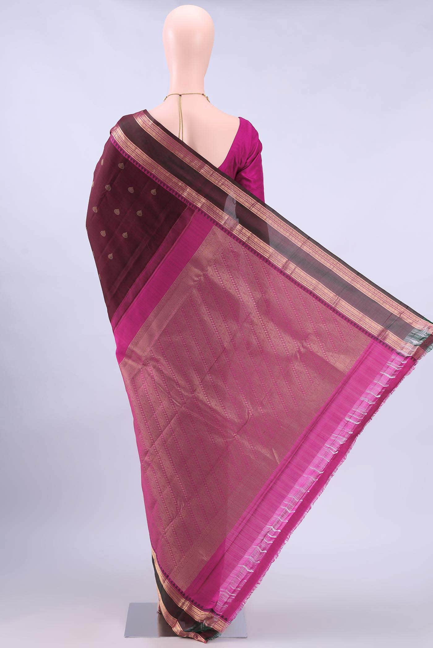 Maroon Nangavalli Silk [ Salem ] Saree
