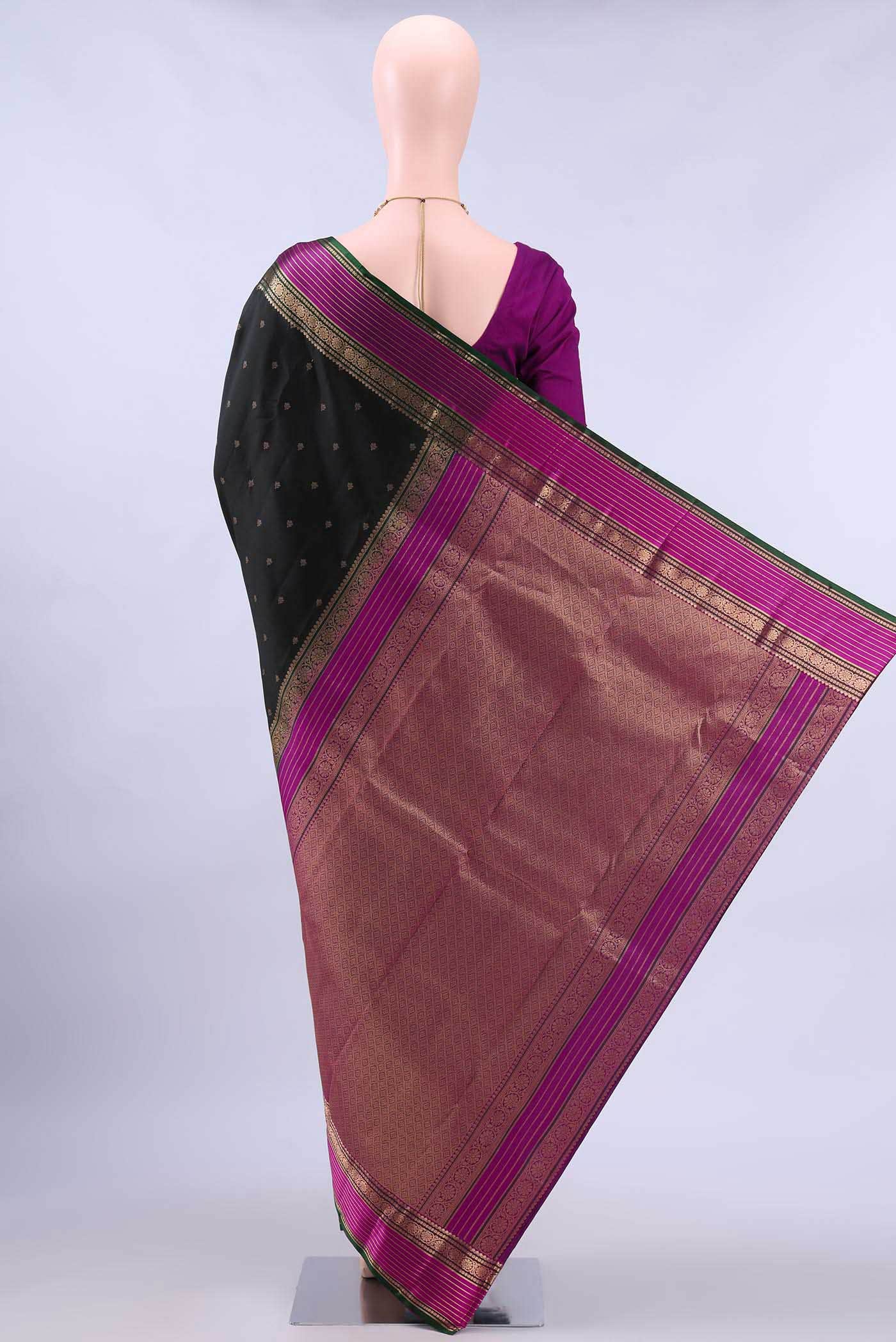 Black Nangavalli Silk [ Salem ] Saree