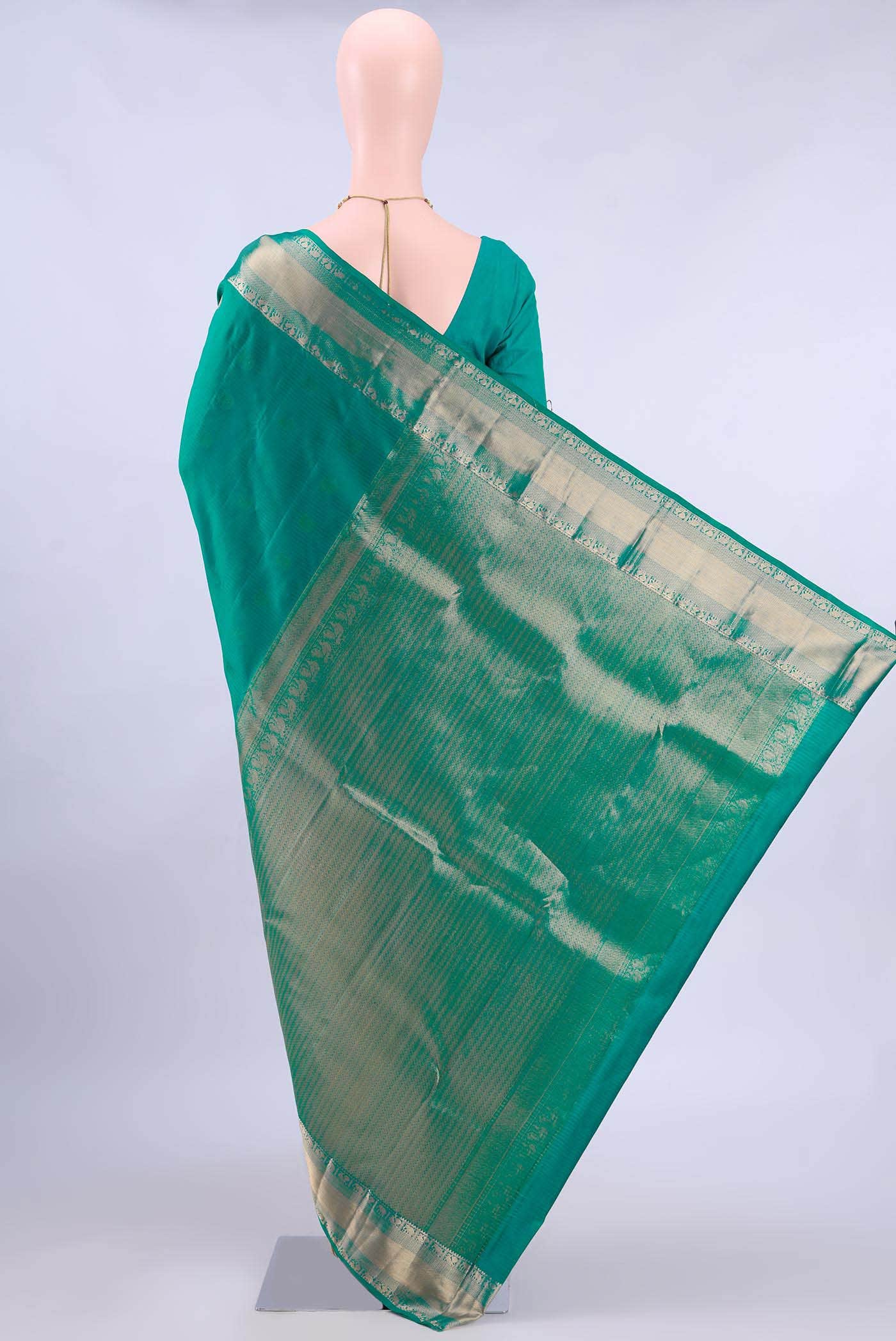 Sea Green Nangavalli Silk [ Salem ] Saree
