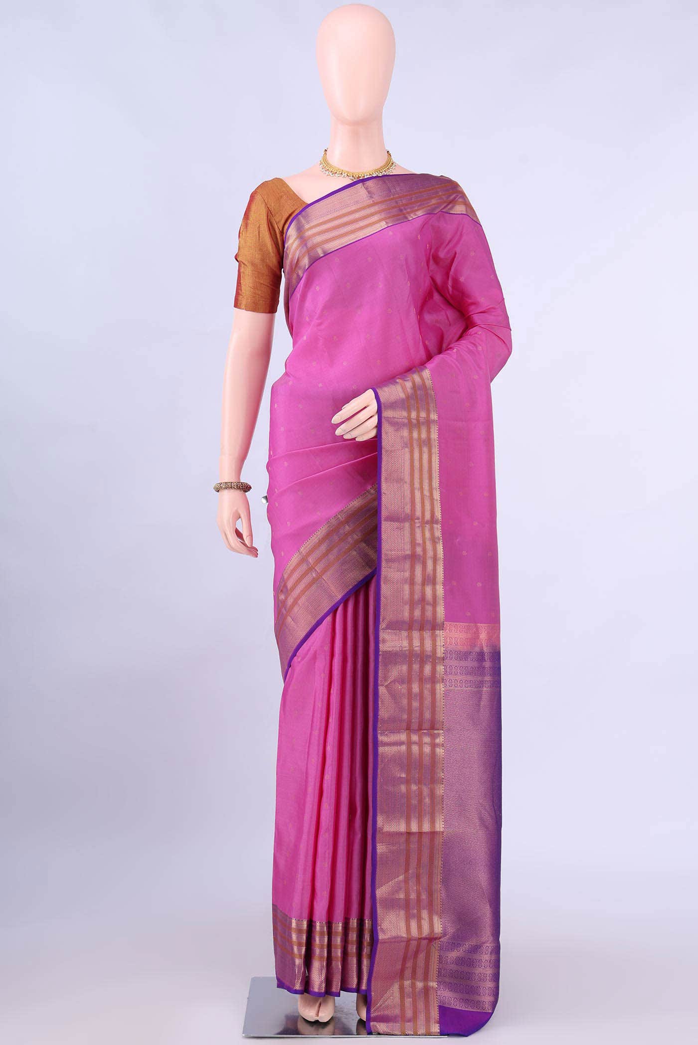 Pink Nangavalli Silk [ Salem ] Saree