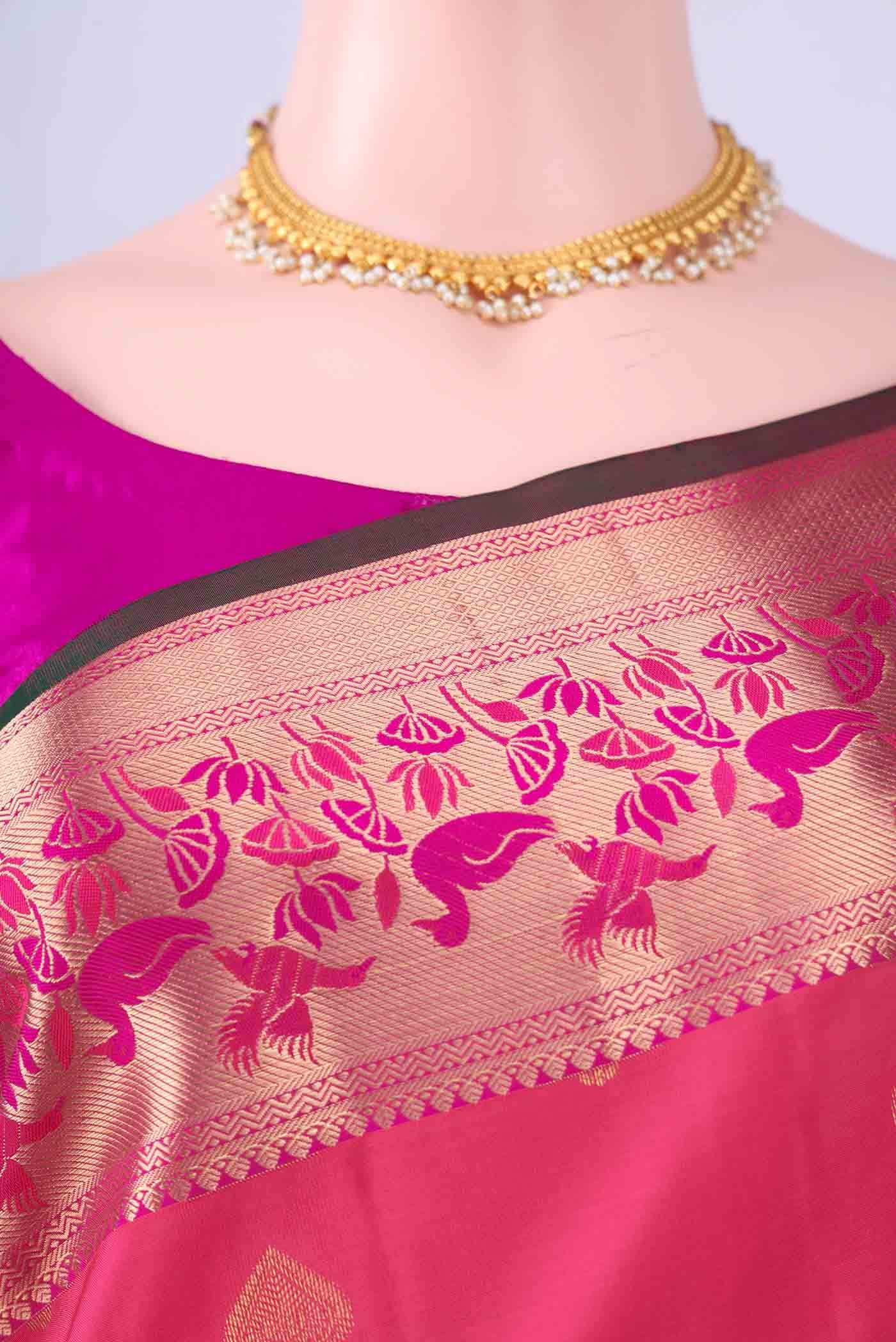 Pink Dual Tone Nangavalli Silk [ Salem ] Saree