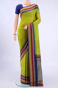 Parrot Green Bangalore Silk Saree