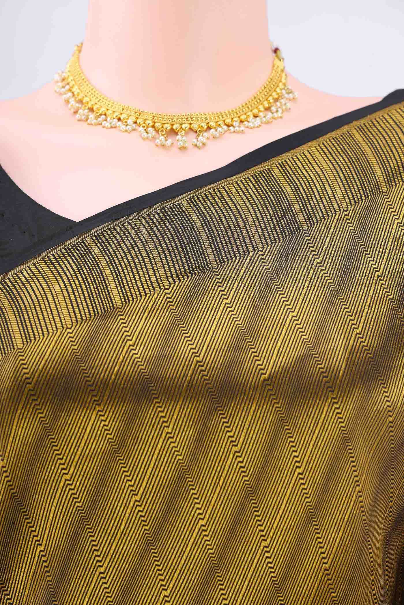 Black Banarasi Silk Saree