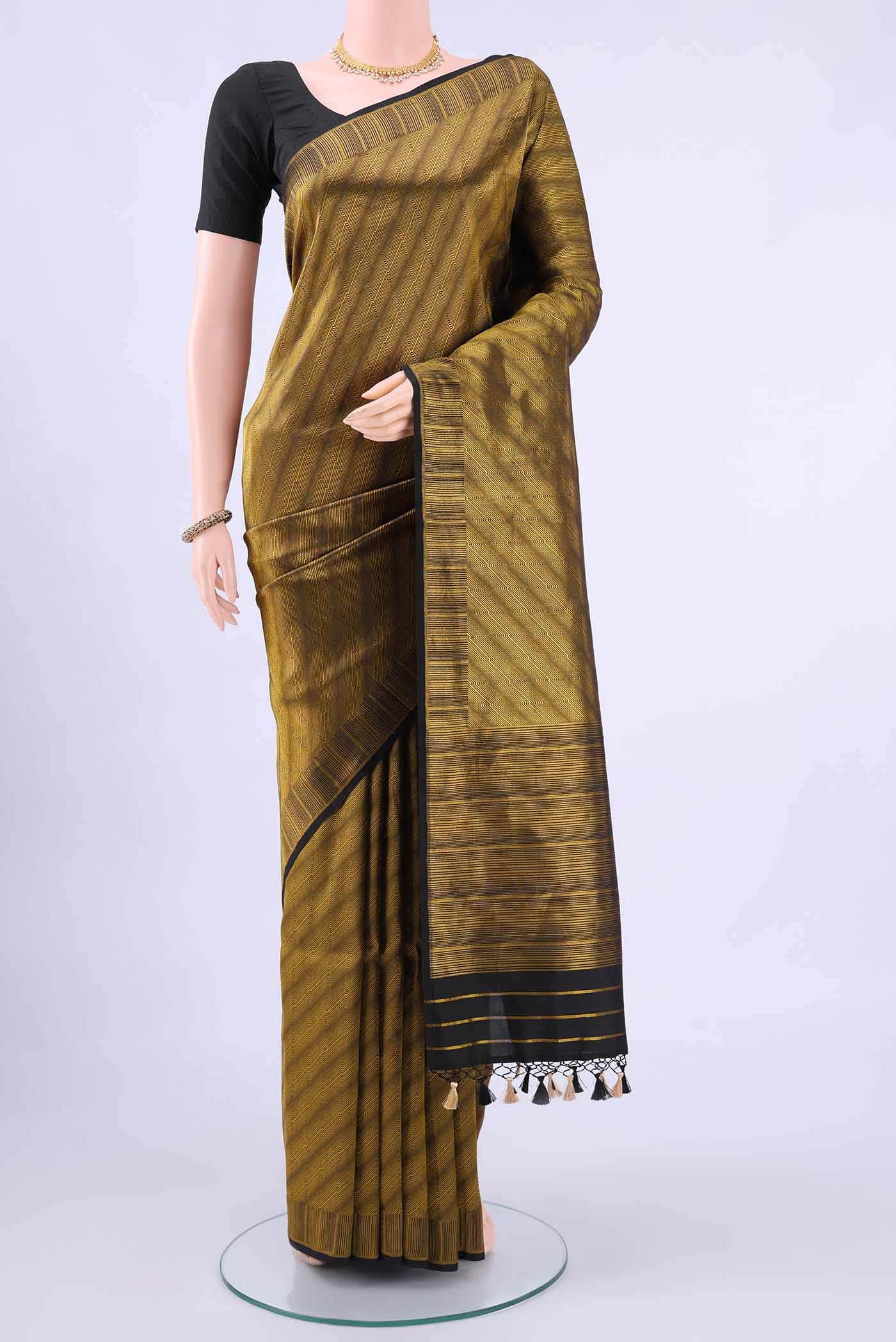 Black Banarasi Silk Saree