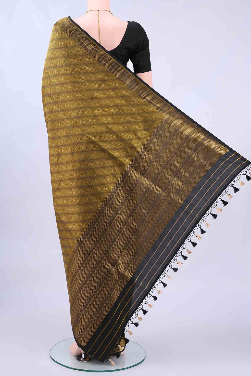 Black Banarasi Silk Saree