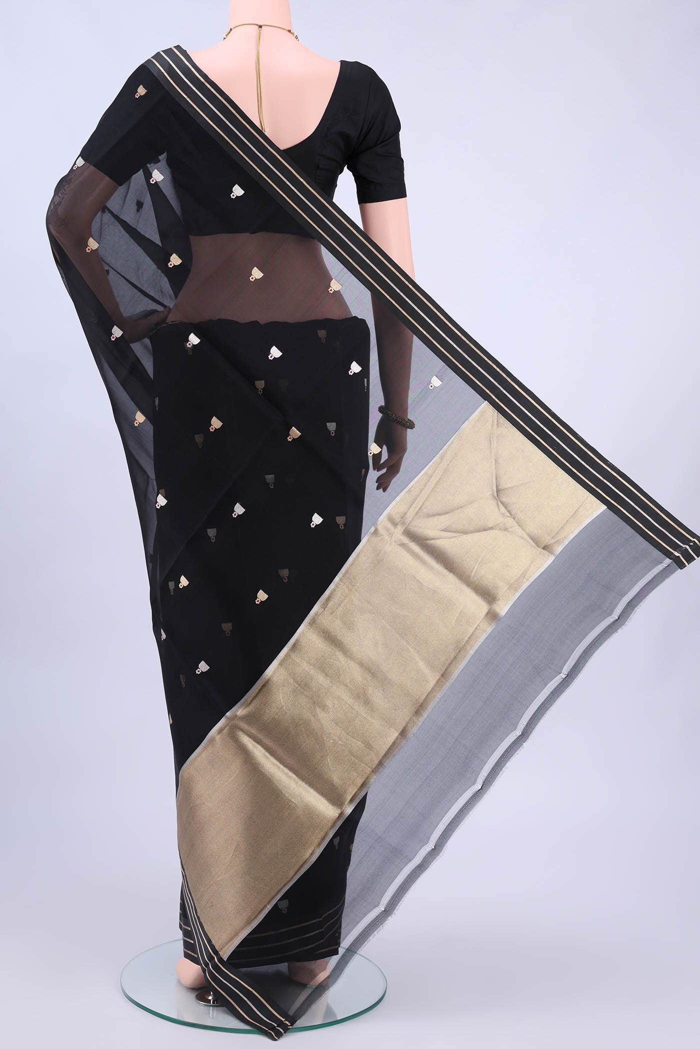 Black Banarasi Silk Saree