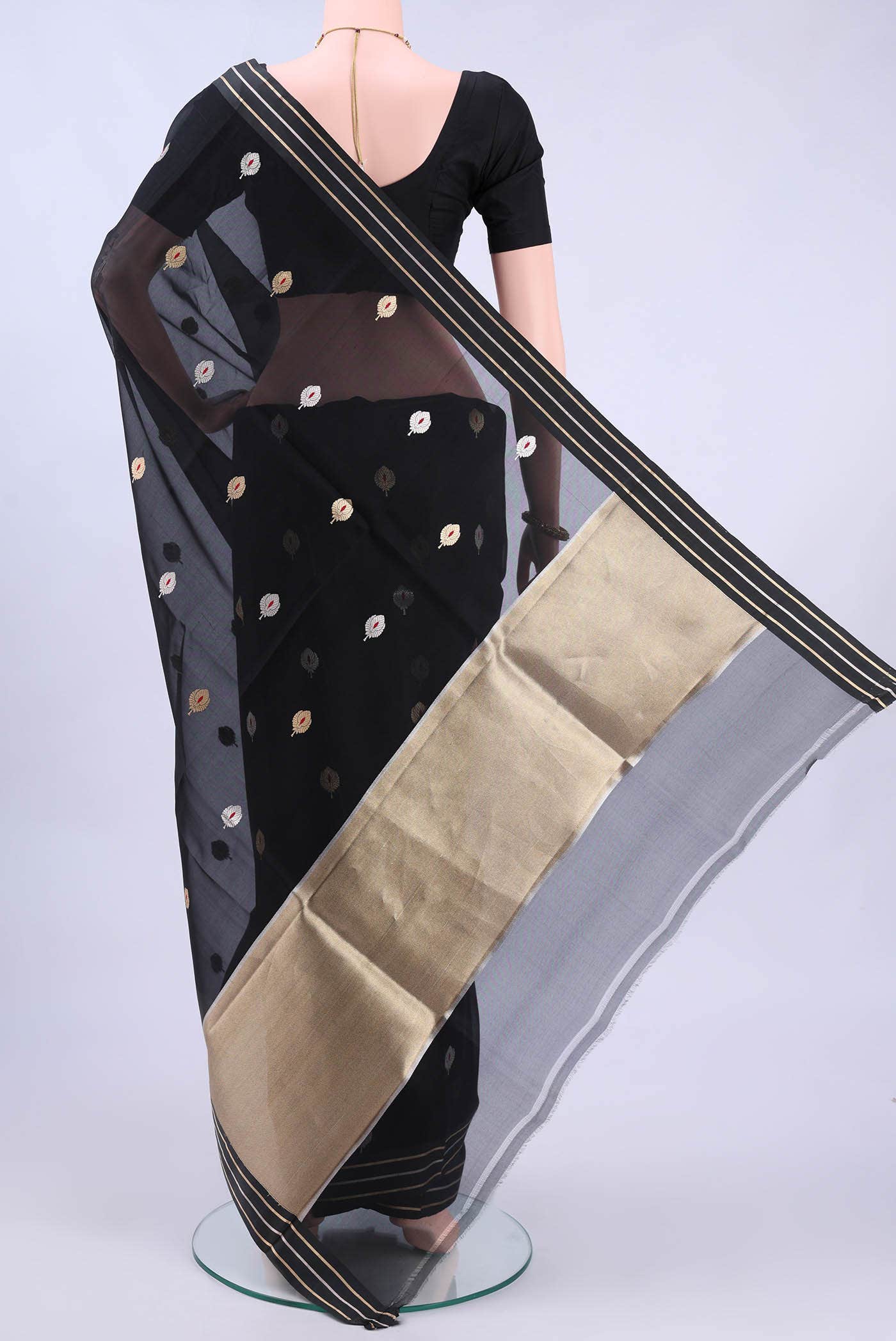 Black Banarasi Silk Saree