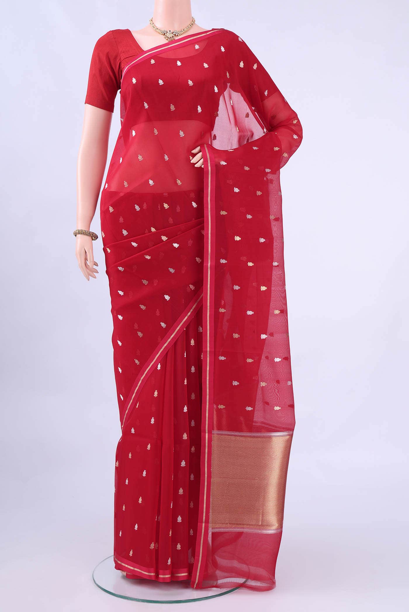 Red Banarasi Silk Saree