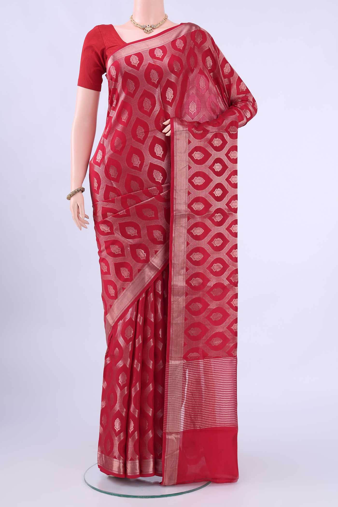 Red Banarasi Silk Saree