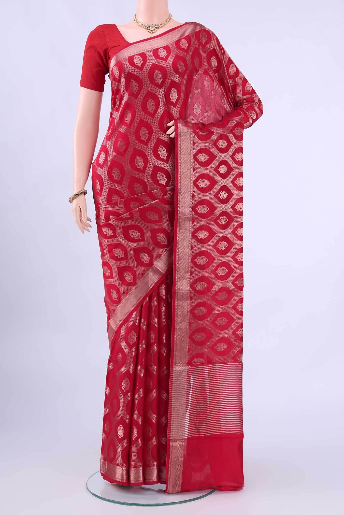 Red Banarasi Silk Saree