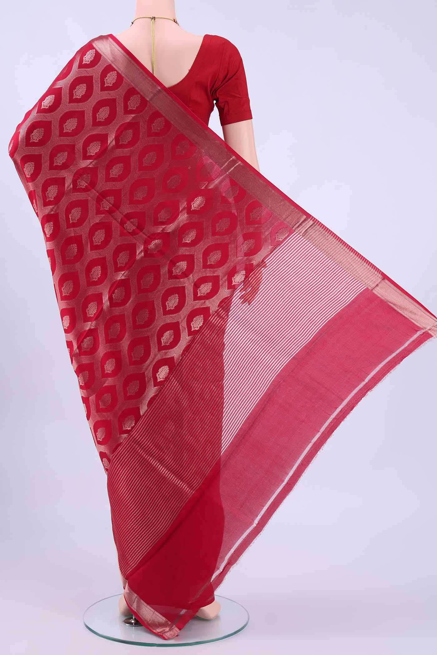 Red Banarasi Silk Saree