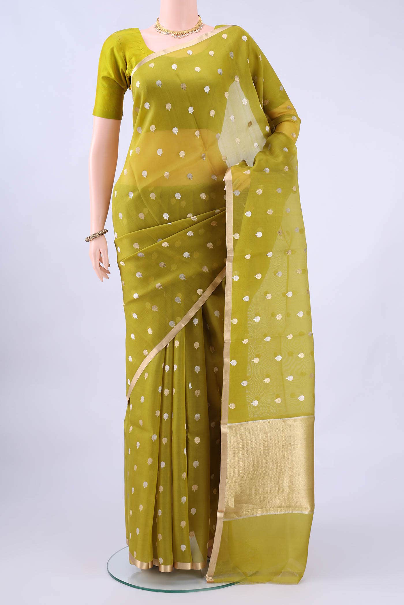 Light Green Banarasi Silk Saree
