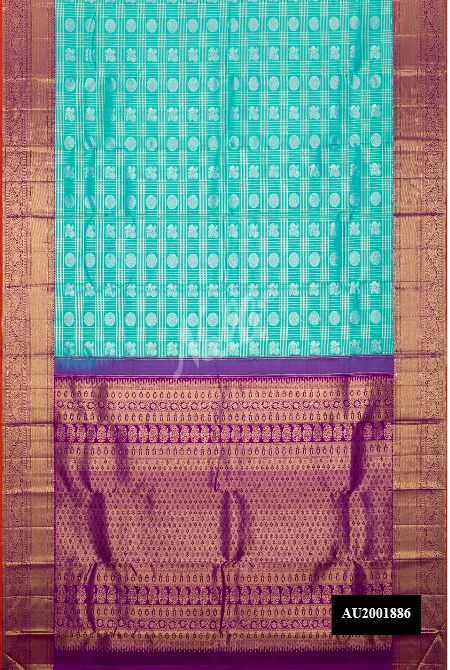Blue Kanchipuram Silk Saree