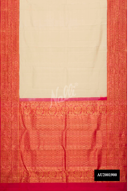 Sandal Kanchipuram Silk Saree