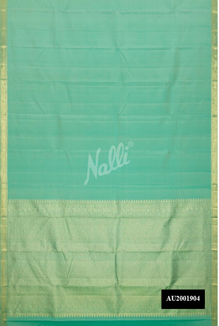 Sea Green Kanchipuram Silk Saree