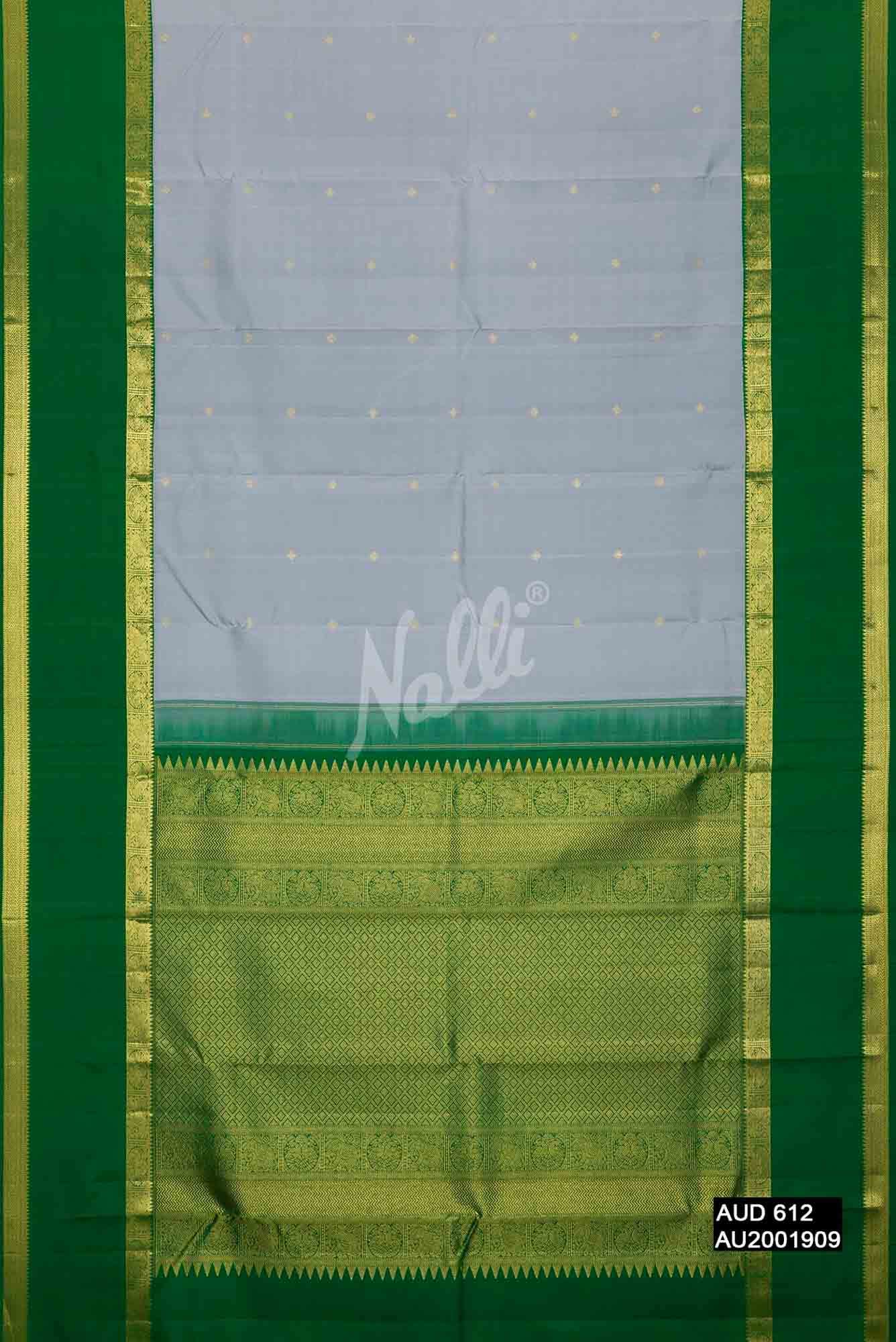 Grey Kanchipuram Silk Saree