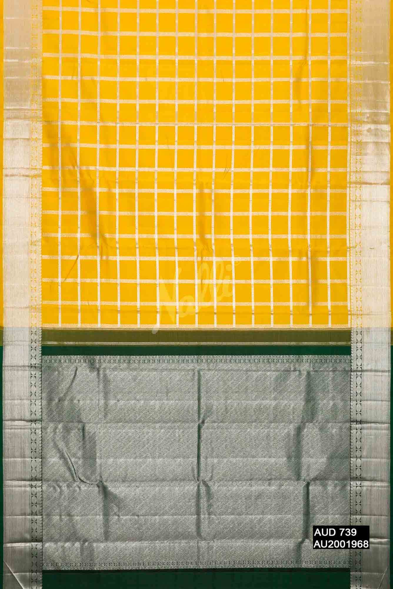 Yellow Kanchipuram Silk Saree