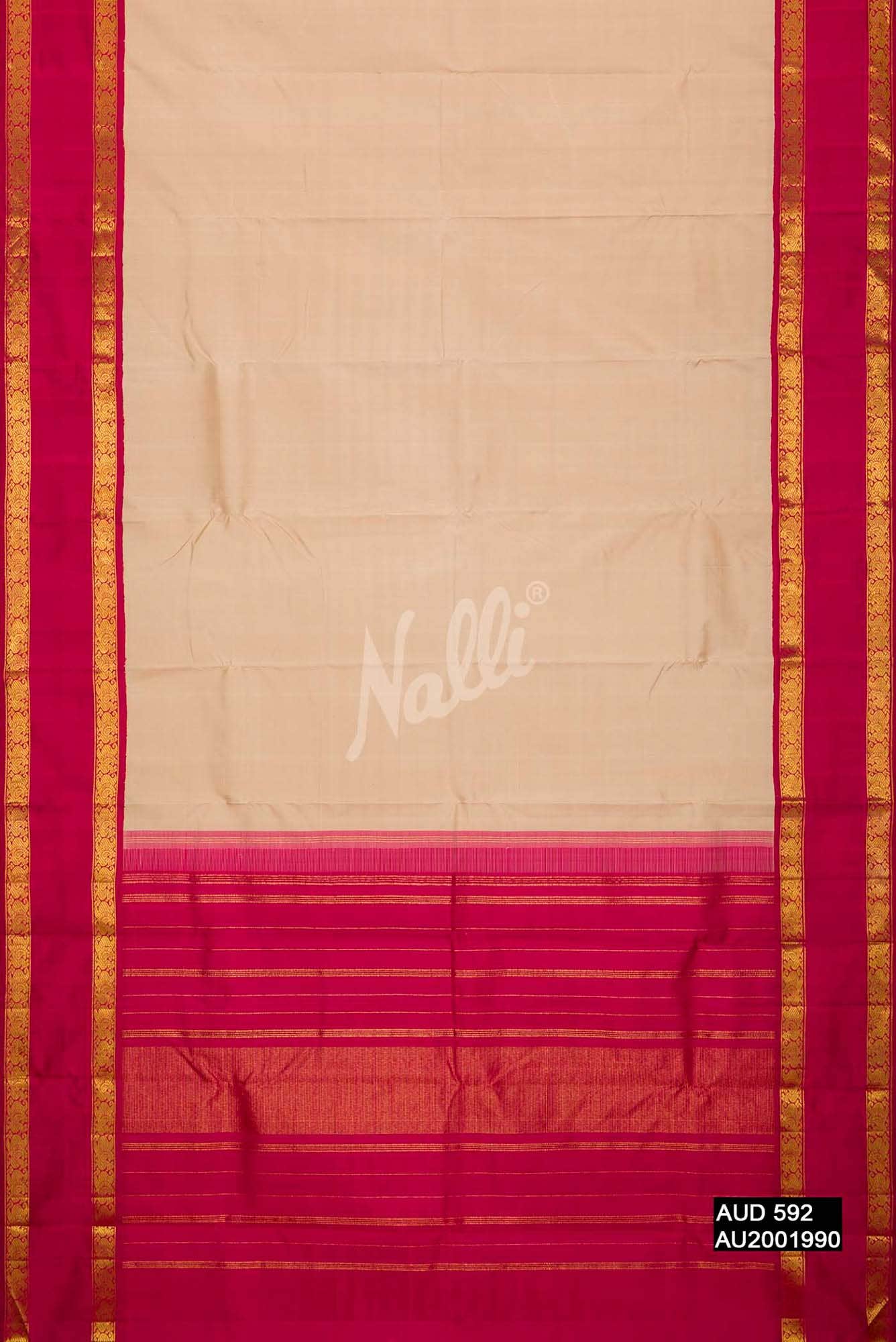 Sandal Kanchipuram Silk Saree
