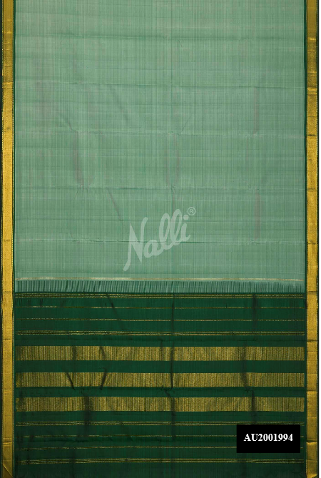 Mint Green Kanchipuram Silk Saree
