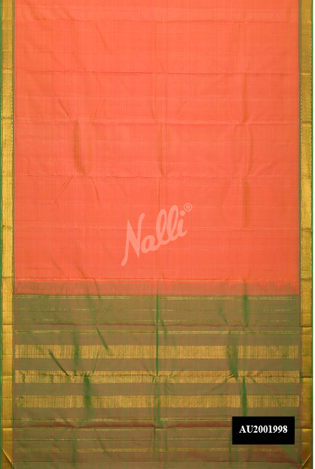 Orange Kanchipuram Silk Saree