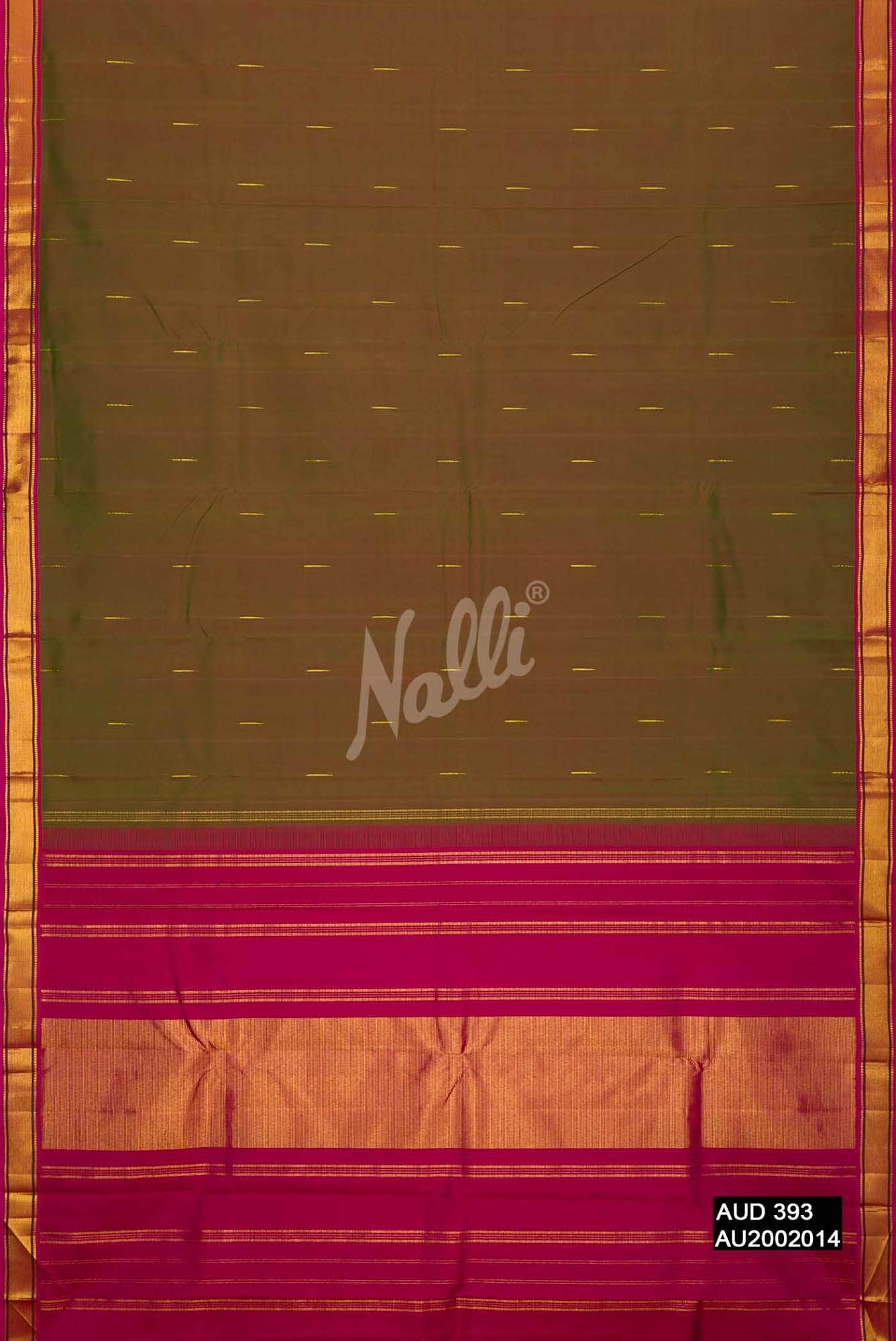 Mehandi Green Kanchipuram Silk Saree