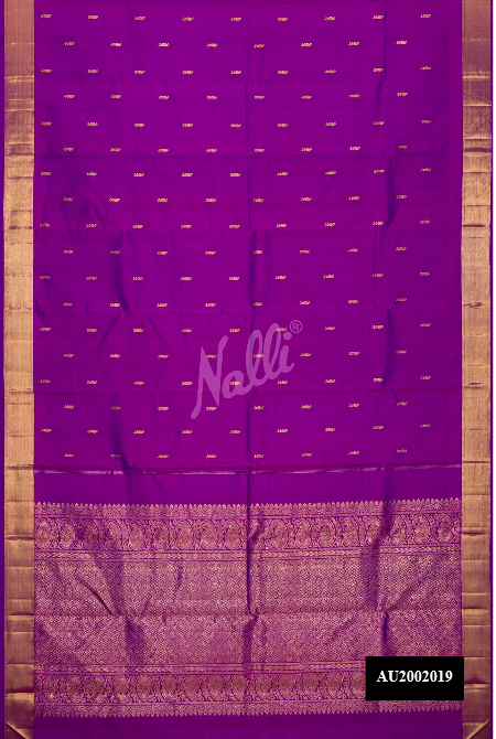 Purple Kanchipuram Silk Saree