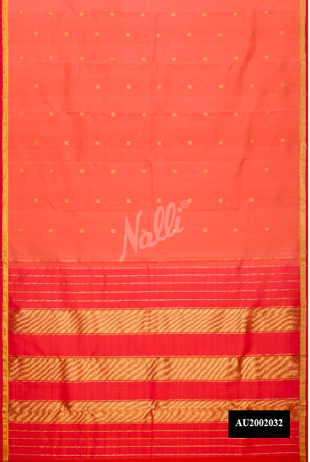Peach Kanchipuram Silk Saree