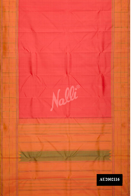 Peach Kanchipuram Silk Saree