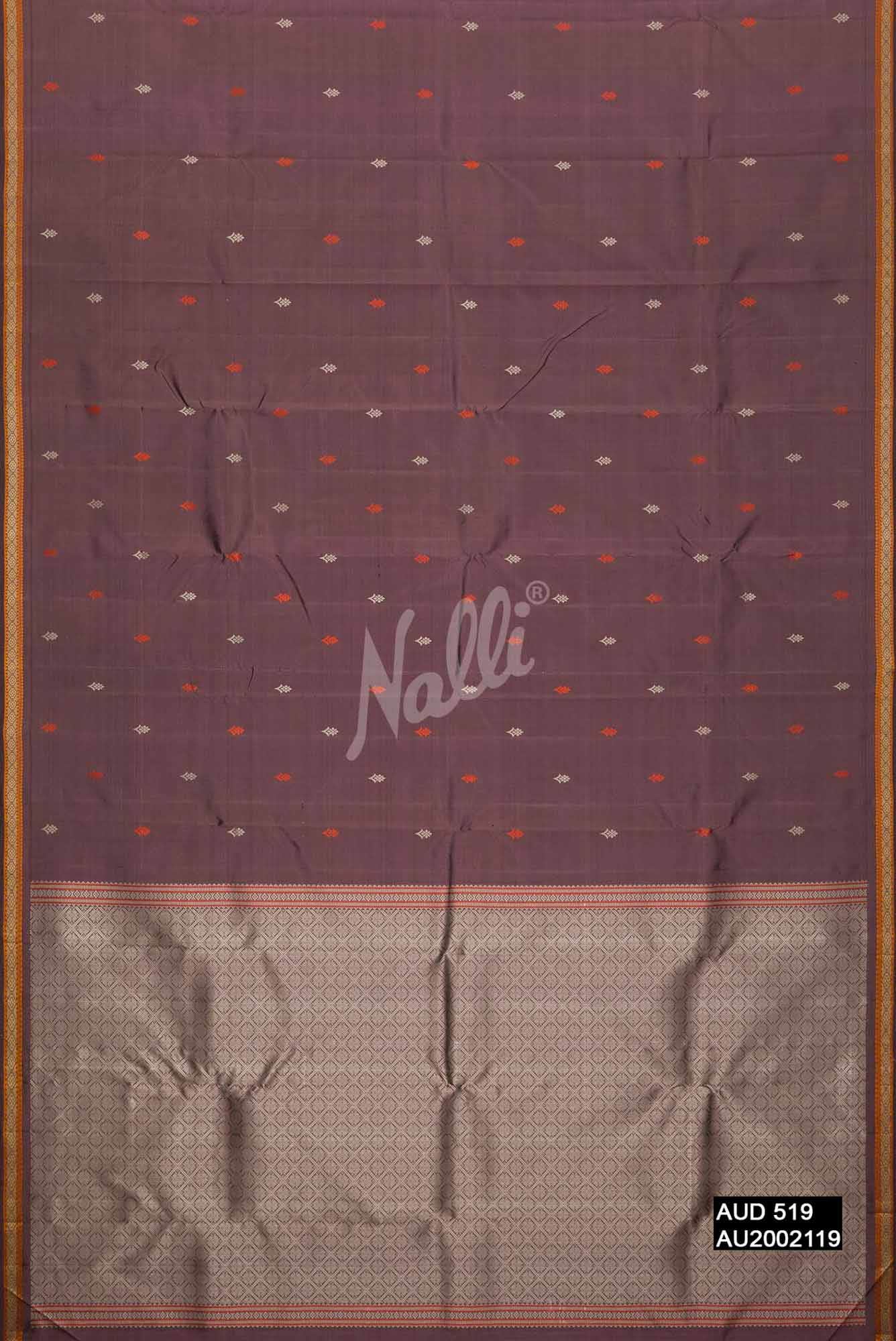 Brown Kanchipuram Silk Saree