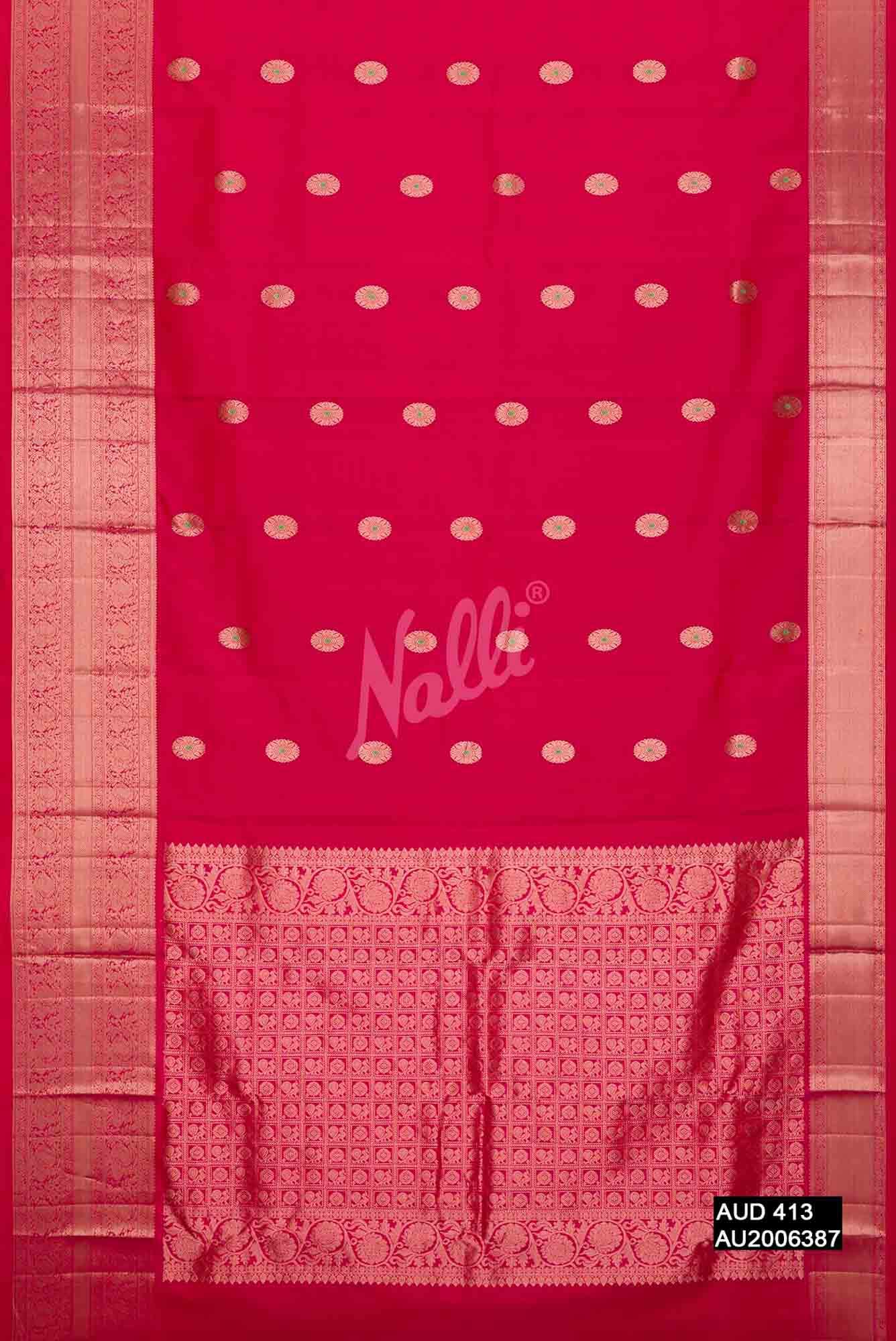 Dark Pink Kanchipuram Silk Saree